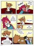 anthro brother_(lore) brother_and_sister_(lore) canid canine colleen_(masterofall) comic daughter_(lore) domestic_cat english_text father_(lore) father_and_child_(lore) father_and_daughter_(lore) felid feline felis female female/female fiona_(artist) fox group hi_res hug male male/female mammal marble_fox padraig_(masterofall) parent_(lore) parent_and_child_(lore) parent_and_daughter_(lore) prehistoric_species red_fox saber-toothed_tiger shey_(thewrittenvixen) sibling_(lore) sister_(lore) sneak_attack text true_fox viola_(masterofall) young young_anthro