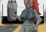 Rating: q
ID: 1803084
Date: 2019-02-27 13:17:36 -0500
Status: active
Score: 59
2019 abs absurd_res anthro areola big_breasts breasts canid dialogue english_text female generation_5_pokemon hi_res mammal master muscular muscular_anthro muscular_female nintendo nipples ownership pokemon pokemon_(species) punching_bag solo text training_room unusualmatias zoroark post #1803084