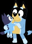 absurd_res alpha_channel anthro australian_cattle_dog bandit_heeler black_body black_fur blue_body blue_fur bluey_(series) bluey_heeler canid canine canis cattledog dancing daughter_(lore) domestic_dog duo facial_markings father_(lore) father_and_child_(lore) father_and_daughter_(lore) female fur gloves_(marking) head_markings herding_dog hi_res leg_markings lifting_another male mammal markings mask_(marking) parent_(lore) parent_and_child_(lore) parent_and_daughter_(lore) pastoral_dog porygon2z simple_background socks_(marking) tan_body tan_fur transparent_background underpaw young young_anthro