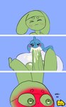 anthro big_breasts big_penis blush bodily_fluids breasts comic cum cum_in_mouth cum_inside duo ejaculation ellipsis english_text female generation_3_pokemon genital_fluids genitals hi_res huge_breasts huge_penis hyper hyper_breasts jovi_cap jovi_cap_(oc) lagomorph leporid male male/female mammal nintendo penis pokemon pokemon_(species) rabbit sharpedo text