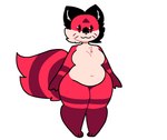 2024 3_toes :3 aliasing anthro belly big_breasts black_nose breasts casual_nudity cel_shading cheek_tuft chest_tuft closed_smile countershade_face countershade_fur countershade_torso countershading digital_media_(artwork) domestic_cat eyelashes facial_tuft featureless_breasts featureless_crotch feet felid feline felis female full-length_portrait fur mammal markings mouth_closed navel nude portrait red_body red_fur shaded simple_background slightly_chubby smile solo standing striped_markings striped_tail stripes tail tail_markings tan_body tan_countershading tan_fur thick_thighs toes tuft whiskers white_background wide_hips xcrst1