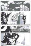 2014 anthro comic eulipotyphlan greyscale hedgehog male mammal monochrome sega shadow shadow_the_hedgehog soina sonic_the_hedgehog_(series)