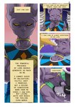 absurd_res alcohol anal anthro beer beerus beverage biceps bodily_fluids comic dialogue domestic_cat dragon_ball dragon_ball_super duo english_text felid feline felis frieza_race hairless hairless_cat hi_res humanoid interspecies khan_(teastuff) male male/male mammal muscular muscular_male pecs sex sphynx_(cat) sweat teastuff text triceps