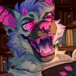 Rating: s
ID: 5650531
Date: 2025-06-18 07:05:13 -0400
Status: active
Score: 7
1:1 ambiguous_gender anthro blue_hair book canid canine cheek_tuft corzh77 ear_piercing eyelashes eyewear facial_piercing facial_tuft front_view fur gauged_ear glasses grey_body grey_fur hair hi_res holding_book holding_object horn industrial_piercing inside library looking_at_viewer mammal multiple_piercings neck_tuft nose_piercing nose_ring open_mouth patchwork_creature piercing pink_eyes pink_horn pink_inner_ear pink_nose pink_teeth ring_piercing round_glasses septum_piercing septum_ring short_hair short_horn small_horn solo teeth tinted_glasses tuft post #5650531