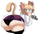 Rating: q
ID: 3398742
Date: 2022-06-18 18:29:29 -0400
Status: active
Score: 148
animal_humanoid big_breasts big_butt blonde_hair bottomwear breasts butt cat_humanoid clothing digital_media_(artwork) english_text felid felid_humanoid feline feline_humanoid female hair hi_res huge_butt humanoid lewd_dorky looking_back mammal mammal_humanoid neco-arc open_mouth panties shirt skirt solo text thick_thighs topwear tsukihime type-moon underbutt underwear white_body white_skin wide_hips post #3398742