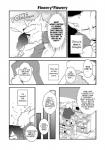 anthro canid canine clothing comic dialogue english_text female fur greyscale hi_res human kemono lila_(kashiwagi_aki) male mammal monochrome text translated yakantuzura zinovy