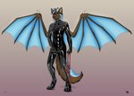 2020 absurd_res anthro biped black_eyebrows blue_body blue_eyes blue_fur blue_hair blue_tail blue_wings brown_body brown_fur brown_hair brown_tail bulge canid canine canis clothed clothing collar condom_suit detailed_bulge digital_media_(artwork) digitigrade dragon eleode erection erection_under_clothing eyebrows front_view fur genital_outline genitals grey_background grey_horn hair hi_res holding_object holding_penis horn hybrid isaacwolfderg latex latex_clothing latex_skinsuit leash looking_at_viewer male mammal membrane_(anatomy) membranous_wings multicolored_body multicolored_fur multicolored_hair multicolored_tail mythological_creature mythological_scalie mythology penis penis_conforming penis_outline red_body red_fur red_nose red_tail rubber_clothing scalie short_hair simple_background skinsuit smile smirk solo standing tail tight_clothing two_tone_hair wings wolf