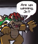 Rating: s
ID: 2376074
Date: 2020-08-18 22:13:04 -0400
Status: active
Score: 115
2020 anthro are_ya_winning_son? asking bowser bracelet claws collar dark_room dialogue donutpastry door doorway element_drop_shadow english_text eyebrows eyes_closed green_body green_shell green_skin hair horn humor jewelry king koopa male mario_bros meme multicolored_body multicolored_skin nintendo open_mouth pink_tongue question question_mark red_eyebrows red_hair royalty scalie sharp_teeth shell short_hair smile solo speech_bubble speech_bubble_drop_shadow spiked_bracelet spiked_tail spikes spikes_(anatomy) standing tail tan_body tan_skin teeth text tongue white_horn yellow_body yellow_skin yellow_tail yes-no_question post #2376074