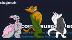 16:9 animated anthro avoid_posting dr._livesey_walk female gemini_the_sergal group hand_in_pocket high_framerate long_playtime male meme multi_arm multi_limb multicolored_body muscular muscular_anthro muscular_male music pockets sergal slugmuh smile sound synced_to_music trio walking webm widescreen xainy