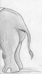 birth butt clothing disney dumbo_(movie) elephant elephantid female feral labor leovictor mammal monochrome mrs._jumbo paintbrush_tail pregnant pregnant_female proboscidean rear_view shawl solo standing tail