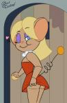 anthro butt clothed clothing dress female hair heart_symbol hi_res looking_back machine mammal metro-goldwyn-mayer mouse murid murine one_eye_closed robot rodent smile solo soulcentinel springtail tom_and_jerry upskirt wink