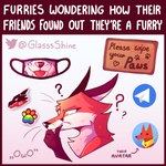 1:1 2021 anthro bad_dragon canid canine comic digital_media_(artwork) english_text face_mask fox fur furry_fandom glassshine hi_res hubert_(glassshine) humor kerchief lgbt_pride male mammal meme meta_humor neckerchief orange_body orange_fur owo pride_colors question_mark rainbow_pride_colors rainbow_symbol simple_background six-stripe_rainbow_pride_colors solo sticker telegram text the_truth thinking white_background white_body white_fur yellow_eyes