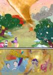 2014 absurd_res applejack_(mlp) blue_body blue_feathers blue_fur chilllum comic dialogue digital_media_(artwork) earth_pony english_text equid equine feathered_wings feathers female feral fluttershy_(mlp) friendship_is_magic fur group hair hasbro hi_res horn horse light262 mammal multicolored_hair my_little_pony mythological_creature mythological_equine mythology outside pegasus pinkie_pie_(mlp) plant pony rainbow_dash_(mlp) rainbow_hair rarity_(mlp) snow snowing text tornado tree twilight_sparkle_(mlp) unicorn winged_unicorn wings