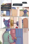 2:3 bastriw building clothing comic dialogue domestic_cat english_text felid feline felis hairless hairless_cat hi_res house male mammal nervous pato_(bastriw) purple_eyes sphynx_(cat) text