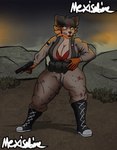 Rating: q
ID: 4451877
Date: 2023-12-03 22:39:08 -0500
Status: active
Score: 9
absurd_res accessory anthro armor big_breasts bikini bikini_top bisexual_pride_colors black_lipstick boots breasts canid canine chest_rig cleavage clothed clothing female footwear fox gun handgun headgear helmet hi_res huge_breasts jumpsuit karen_the_fox_(mexisabine) lgbt_pride lipstick makeup mammal mexisabine military_clothing military_uniform multicolored_accessory open_clothing pin_accessory pin_button pistol pride_color_accessory pride_colors pride_pin ranged_weapon red_fox shoes solo swimwear thick_thighs trans_(lore) trans_woman_(lore) transgender_pride_colors true_fox two-piece_swimsuit uniform weapon post #4451877
