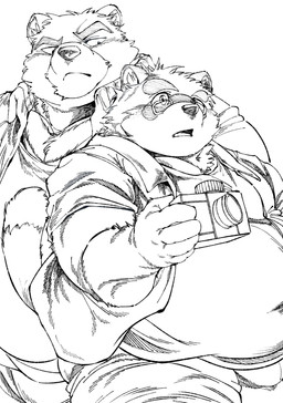 Rating: s
ID: 5350930
Date: 2025-02-04 08:21:07 -0500
Status: active
Score: 8
2025 5_fingers anthro asakura_kento bear belly black_and_white bottomwear camera canid canine clothing dipstick_tail duo eyewear fingers glasses hi_res jacket juuichi_mikazuki kemono kounosuke_(morenatsu) male mammal markings monochrome morenatsu overweight overweight_anthro overweight_male pants pince-nez raccoon_dog shirt simple_background tail tail_markings tanuki topwear post #5350930