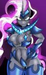 2014 anthro big_breasts breasts cleavage clothed clothing digital_media_(artwork) equid equine female hasbro hi_res horn idw_publishing jrvanesbroek mammal my_little_pony my_little_pony_(idw) mythological_creature mythological_equine mythology navel nightmare_rarity_(idw) skimpy solo unicorn