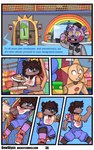 absurd_res ageplay bewskyss bib comic diaper diaper_under_clothing english_text five_nights_at_freddy's five_nights_at_freddy's:_security_breach food helpy_(fnaf) hi_res high_chair infantilism male pizza roleplay scottgames steel_wool_studios sun_(fnaf) text url