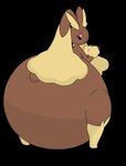 2020 alpha_channel anthro big_butt big_ears black_eyes brown_body brown_ears brown_tail bubble_(incidental) butt cel_shading colored digital_media_(artwork) eyebrows female generation_4_pokemon hi_res huge_butt huge_ears hyper hyper_butt hyper_pear incidental_(artist) looking_at_butt looking_at_own_butt looking_back looking_back_at_self lopunny monobutt nintendo pink_nose pink_sclera pokemon pokemon_(species) scut_tail shaded short_tail simple_background solo tail tan_ears tan_eyebrows transparent_background wide_crotch worried