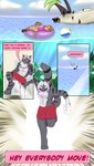 abs absurd_res acutegabby anthro beach bovid bovine cattle domestic_cat english_text felid feline felis gender_transformation goblin hi_res humanoid lifeguard mammal mtf_transformation muscular sea seaside text tony_(historycattony) trans_(lore) trans_woman_(lore) transformation water