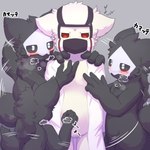 Rating: q
ID: 4980279
Date: 2024-08-11 22:20:56 -0400
Status: active
Score: 162
1:1 2024 annoyed anthro anthro_on_anthro back_mane biped black_body black_ears black_fur black_tail bone bottomless bottomless_anthro bottomless_male breath canid canine canis changed_(video_game) cheek_tuft clothed clothing coat coat_only colored cross-popping_vein digital_media_(artwork) dr._k_(changed) duo facial_tuft featureless_crotch fluffy front_view fur gas_mask grey_background grey_eyes hand_on_shoulder head_tuft hi_res japanese_text kemono lab_coat looking_at_another looking_at_viewer male male/male male_anthro mammal mask monotone_body monotone_fur monotone_tail motion_lines nude open_clothing open_coat open_topwear popkage pupils puro_(changed) red_eyes shaded shoulder_grab simple_background skull skull_mask standing star_polygon star_pupils symbol-shaped_pupils tail tail_motion tailwag text topwear topwear_only translation_check translation_request tuft unusual_pupils white_body white_ears white_fur wolf post #4980279