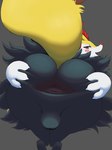 3:4 anthro anus backsack balls big_butt black_body black_fur blush braixen butt butt_grab femboy floxl fur generation_6_pokemon genitals hand_on_butt hi_res inner_ear_fluff looking_at_viewer looking_back looking_back_at_viewer male multicolored_body multicolored_fur nintendo perineum pokemon pokemon_(species) presenting presenting_anus presenting_hindquarters rear_view red_body red_eyes red_fur solo spread_anus spread_butt spreading tail thick_thighs tuft white_body white_fur wide_hips yellow_body yellow_fur