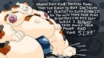 Rating: e
ID: 4542948
Date: 2024-01-18 09:36:46 -0500
Status: active
Score: 38
16:9 anthro areola attribute_theft barazoku belly belly_overhang big_areola big_belly big_bulge big_butt big_cheeks big_moobs big_nipples bobtail_cat bulge bullying butt butt_crush calico_cat chubby_cheeks clothed clothing crown crush degradation detailed_bulge dialogue domestic_cat double_chin duo english_text eyewear facesitting fat_arms fat_rolls felid feline felis fujiyama_samoyed fur glasses grin headgear hi_res huge_bulge huge_butt huge_moobs huge_nipples humiliation hyper hyper_bulge japanese_bobtail larger_male male mammal monarch moobs morbidly_obese morbidly_obese_anthro morbidly_obese_male navel neck_folds nipples obese obese_anthro obese_male overweight overweight_anthro overweight_male simple_background sitting_on_another size_difference size_theft smile smothering submissive tek_(fujiyamasamoyed) text thick_thighs underwear wide_hips widescreen post #4542948