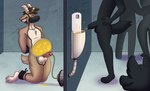 Rating: e
ID: 5534114
Date: 2025-04-27 14:15:01 -0400
Status: active
Score: 168
abdominal_bulge ambiguous_gender ambiguous_species ankles_tied anthro balls bathroom black_countershade_border bladder_bulge bladder_inflation bodily_fluids bound brown_body brown_fur brown_hair brown_tail catheter_in_urethra chest_tuft deer ears_down eyes_closed faceless_character full_bladder fur gag genital_fluids genitals group hair hands_behind_back hands_on_hips hands_tied hands_tied_behind_back hi_res horn hose hose_inflation inflation kneeling legs_tied male mammal mask muzzle_gag muzzle_mask narrowed_eyebrows peeing penetration pink_inner_ear pivoted_ears public_restroom solo_focus tail tan_body toilet_slave tuft uddercat urethral urethral_penetration urinal urine urine_drip urine_exchange urine_inflation urine_on_ground watersports white_horn x-ray_view post #5534114