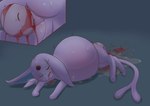 absurd_res animal_birthing_human_baby belly big_baby big_belly birth blood blood_in_mouth blood_splatter bodily_fluids butt corpse coughing_blood crowning darlondemonic death die_giving_birth eeveelution espeon female feral generation_2_pokemon gore hi_res human human_baby labor last_effort mammal nintendo pain pokemon pokemon_(species) pregnant pregnant_female solo straining stretching sweat tears tears_of_desperation tears_of_pain unconscious_female