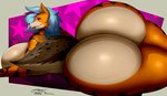 big_breasts big_butt breasts bubble_butt butt butt_focus canid canine cheek_tuft curvy_figure eyelashes eyeshadow facial_tuft felid female fox from_behind_angle fur hair hi_res highlights_(coloring) huge_breasts huge_butt hybrid hyena hyper hyper_butt itisjoidok long_tail looking_back lying makeup mammal markings massive_thighs multicolored_hair nude on_front orange_body orange_fur pantherine rear_view simple_background smile snaggle_tooth spots spotted_hyena spotted_markings spotted_tail stripes submissive tail tail_markings tan_body tan_fur thick_thighs thirsty_(thirstydraws) tiger tongue tongue_out tuft voluptuous wide_hips