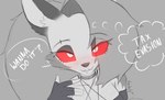 anthro conditional_dnp female freckelz freckles helluva_boss loona_(helluva_boss) red_eyes solo text