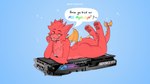 16:9 2024 2_horns anthro biped butt curved_horn dragon fur furred_dragon furred_scalie goop_original graphics_card hi_res horn looking_at_viewer lucky_(msi) lying male msi mythological_creature mythological_scalie mythology nude_anthro nude_male on_front red_body red_eyes red_fur scalie slim_anthro slim_male solo the_pose widescreen