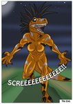 anthro comic dinosaur dromaeosaurid female genitals hi_res moon night nipples nude prehistoric_species pussy rancid_(rex_equinox) reptile rex_equinox scalie solo text theropod velociraptor