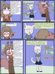 2011 3:4 anthro babystar biped blush comic detailed_background dialogue digital_media_(artwork) domestic_cat duo english_text felid feline felis female fur gemma_polson greeting hair hi_res mammal rodent sciurid standing text tree_squirrel viken_welopl