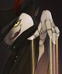 Rating: s
ID: 4794573
Date: 2024-05-19 22:46:24 -0400
Status: active
Score: 14
2024 5:6 animate_inanimate billie_bust_up black_eyes brown_background buckteeth clothed clothing detailed earless fangs fantoccio frq_bo half-closed_eyes happy hat hat_feather head_tilt headgear headwear hi_res humanoid living_puppet looking_at_viewer loose_feather male narrowed_eyes noseless not_furry open_mouth poncho portrait pose puppet raised_arm red_feather round_head shadow sharp_teeth simple_background smile smiling_at_viewer solo string tan_body teeth wood wooden_body yellow_sclera post #4794573