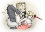 Rating: e
ID: 5579661
Date: 2025-05-17 19:35:09 -0400
Status: active
Score: -5
2025 3_toes anthro areola_outline avian beak big_breasts bird black_beak black_clothing black_scutes black_suit black_text blonde_hair blood blue_eyes bodily_fluids breasts butt canid canine canis cheek_tuft cleavage clothed clothed_anthro clothed_female clothed_male clothing cockatoo curly_hair death dialogue domestic_cat door doorway english_text erect_tail eyelashes faceless_anthro faceless_character faceless_male facial_tuft feathers feet felid feline felis female female_anthro female_death fluffy fluffy_tail fur gore grey_body grey_fur grey_tail group gun gunshot hair half-closed_eyes handgun head_wound headshot_(disambiguation) hi_res holding_gun holding_handgun holding_object holding_pistol holding_ranged_weapon holding_weapon inside killing lips long_sleeves male male_anthro mammal markings meowmere mole_(marking) multicolored_body multicolored_feathers narrowed_eyes nipple_outline nude nude_anthro nude_male parrot partial_speech_bubble pink_clothing pink_lips pink_nose pink_shirt pink_tongue pink_topwear pistol pointy_ears prick_ears pupils ranged_weapon ruff scuted_legs scutes shirt short_hair snout suit tail tail_feathers talking_to_another teeth text toes tongue topwear trio tuft two_tone_body two_tone_feathers weapon white_body white_clothing white_ears white_feathers white_fur white_shirt white_topwear wolf yellow_body yellow_feathers post #5579661