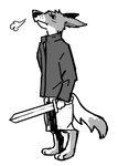 Rating: s
ID: 5239575
Date: 2024-12-12 20:18:57 -0500
Status: active
Score: 9
2024 3_toes anthro barefoot black_eyes black_nose bottomwear breath canid canine canis clothed clothed_anthro clothing digital_media_(artwork) dipstick_tail english_description eris_(fruityfinch) ethiopian_wolf feet female female_anthro flockdog fur furrowed_brow grey_clothing grey_jacket grey_tail_tip grey_topwear greyscale head_tilt holding_melee_weapon holding_object holding_sword holding_weapon jacket mammal markings melee_weapon monochrome multicolored_body multicolored_fur shaded shorts simple_background simple_shading sketch solo standing sword tail tail_markings toes topwear two_tone_body two_tone_fur two_tone_tail weapon whisker_spots white_background white_bottomwear white_clothing white_shorts wooden_sword young young_anthro young_female post #5239575