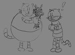 Rating: s
ID: 5575466
Date: 2025-05-15 22:54:29 -0400
Status: active
Score: 0
2025 anthro big_jim_(dog_man) biped blush clothed clothing dog_man_(series) domestic_cat duo exclamation_point eyewear felid feline felis flower glasses grampa_(dog_man) hi_res male mammal monochrome ohmeowgerd overweight plant simple_background standing surprised post #5575466