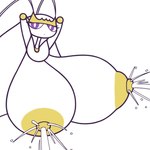 1:1 antennae_(anatomy) anthro areola big_areola big_breasts big_nipples bodily_fluids breasts bust_portrait female generation_7_pokemon hi_res huge_areola huge_breasts huge_nipples hyper hyper_breasts jinnsart lactating looking_at_viewer milk nintendo nipples nude pheromosa pokemon pokemon_(species) portrait purple_eyes solo ultra_beast white_body yellow_areola yellow_nipples