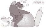 animate_inanimate black_and_white bubble bubble_inflation bubble_machine canid canine eve_(blazetheomega) fox helium hi_res hose hose_inflation inflatable inflation kinktober living_inflatable mammal moblie monochrome