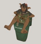 andromorph_(lore) anthro blush blush_lines clothing container dirt dirty dirty_clothing dirty_feet feet foot_fetish foot_focus hindpaw male noah_wilson pawpads paws rotten_flesh rotting smelly smelly_feet solo stuck stuck_in_vent trash trash_bag trash_can wogore