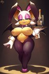 2020 2:3 alcohol anthro areola bat bedroom_eyes beverage big_areola big_breasts biped breasts bunny_costume clothing costume curvy_figure dwarfism exposed_breasts eyeshadow female front_view genitals glistening glistening_body glistening_clothing hi_res huge_breasts innie_pussy krokobyaka lips lipstick looking_at_viewer makeup mammal mascara meme narrowed_eyes navel nipples pink_lipstick potbelly pussy reverse_bunny_costume rouge_the_bat seductive sega short_stack slightly_chubby slightly_chubby_female solo sonic_the_hedgehog_(series) standing thick_thighs voluptuous walking wide_hipped_female wide_hips