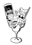 absurd_res alcohol alcohol_bottle animal_humanoid autenticovadito beer beverage bighorn_sheep black_and_white bovid bovid_horn bovid_humanoid bra caprine clothing cocktail cocktail_garnish cocktail_glass container corona_(beer) cup drinking_glass female food fruit glass glass_container glass_cup hi_res hooves horn humanoid lemon lips lipstick looking_at_viewer makeup mammal mammal_humanoid margarita marker_(artwork) monochrome nails plant sheep simple_background solo trademark traditional_media_(artwork) underwear white_background