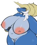 absurd_res anthro anthrofied belly belly_squish big_belly big_breasts big_butt bodily_fluids breast_squish breasts butt curvy_figure embarrassed fan_character female fondling fupa generation_5_pokemon hand_on_breast hi_res holding_breast huge_breasts huge_butt huge_thighs looking_away mammal mustelid navel nintendo nipples non-mammal_nipples obese obese_anthro obese_female overweight overweight_anthro overweight_female plantedpot pokemon pokemon_(species) pokemorph samurott self_fondle solo squish sweat thick_thighs wide_hips