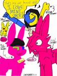 Rating: s
ID: 5489629
Date: 2025-04-07 21:47:06 -0400
Status: active
Score: 3
3:4 >.< absurd_res ambiguous_gender arrow_sign blush blush_lines clothing corey_(jackrabbit) crossover digital_creature digital_media_(artwork) ena_(joel_g) ena_(series) ena_(species) english_text female_(lore) feral group hare hat headgear headwear hi_res humanoid hybrid ibispaint_(artwork) jackrabbit_(artist) lagomorph leporid mammal rabbit shocked signature sketch smile smirk standing stylized text trans_(lore) trans_man_(lore) yellow_(jackrabbit) post #5489629