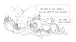 2020 anthro blue_(ljrmr) canid canine comic deer dialogue digital_drawing_(artwork) digital_media_(artwork) duo english_text eyeless eyes_closed feet flustered fox fox_(ljrmr) fur greyscale handwritten_text hatching_(art) heart_symbol hi_res hooves humanoid_feet ljrmr lying male male/male mammal monochrome multi_nipple nipples nonbinary_(lore) nude null nuzzling_thigh on_back on_front paint_tool_sai_(artwork) plantigrade scut_tail shaded shaved shaving_fetish short_tail snout speech_bubble supernumerary_nipples tail text thigh_bite unguligrade