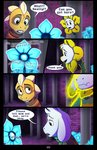 absolutedream absurd_res anthro asriel_dreemurr boss_monster_(undertale) bovid caprine comic dialogue duo echo_flower elemental_creature english_text flora_fauna flower flower_creature flowey_the_flower hi_res lizard male mammal monster_kid petals plant reptile scalie text transformation undertale undertale_(series)