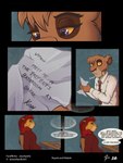 anthro clothing comic dialogue disney duo english_text felid female hi_res jace_apollo kion_(the_lion_guard) lion looking_at_viewer looking_back male male/female mammal note pantherine school_uniform text the_lion_guard the_lion_king uniform vitani_(the_lion_king) young