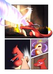 charmeleon comic darrow0 english_text fire forest gameplay_mechanics generation_1_pokemon generation_2_pokemon hi_res nintendo plant pokemon pokemon_(species) quilava text tree yuel