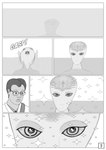 alien alien_humanoid auras comic female hi_res hplovehorse human humanoid male mammal monochrome